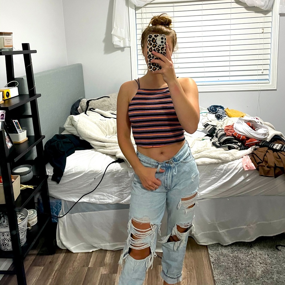 halter colorful top